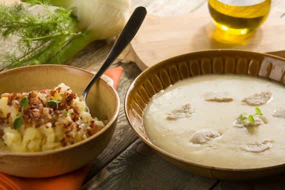 Barszcz biały z tłuczonymi ziemniakami 