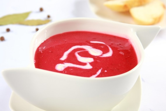 Barszcz z owocami jagodowymi