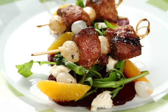 Broschettes z piersi kaczki