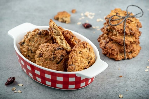 Ciasteczka owsiane z żurawiną