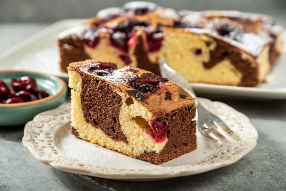 Ciasto Fale Dunaju z wiśniami