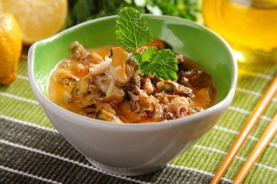 Curry z owocami morza