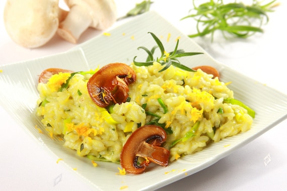 Cytrynowe risotto z porami i rozmarynem 