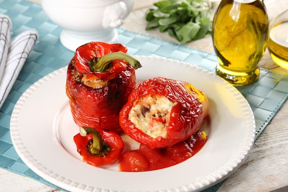 Faszerowana papryka z ryżem 