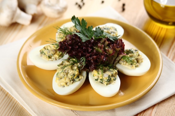 Jajka faszerowane pieczarkami