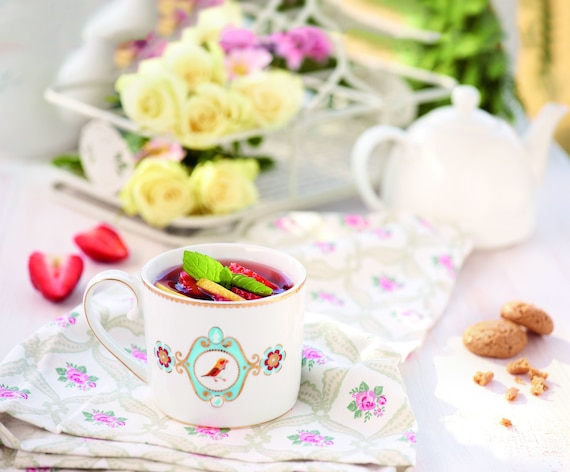 Herbata z truskawkami i cytryną