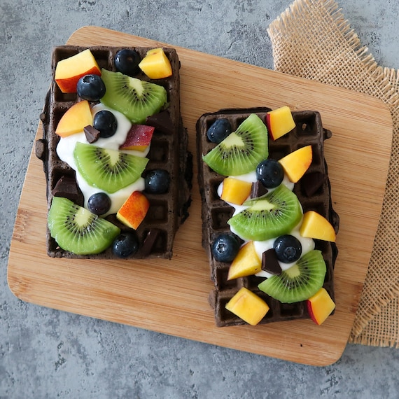 Piernikowe gofry z czekoladą 