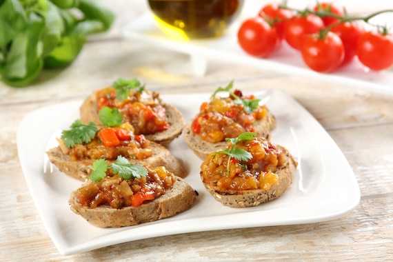 Kanapka z pieczonymi warzywami