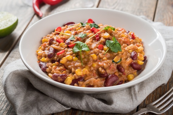 Kaszotto z czerwoną fasolą 