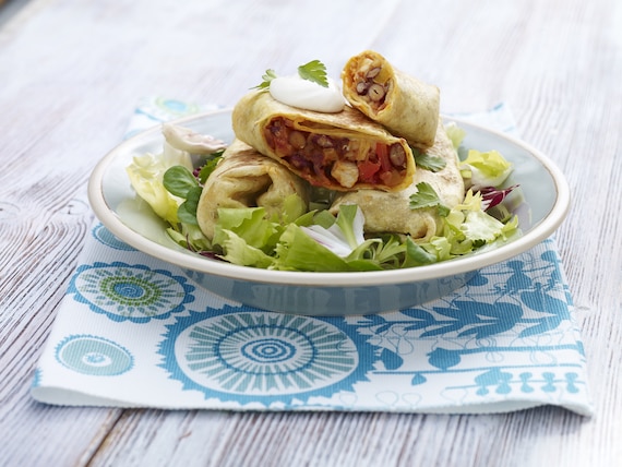 Burritos z kurczakiem i warzywami