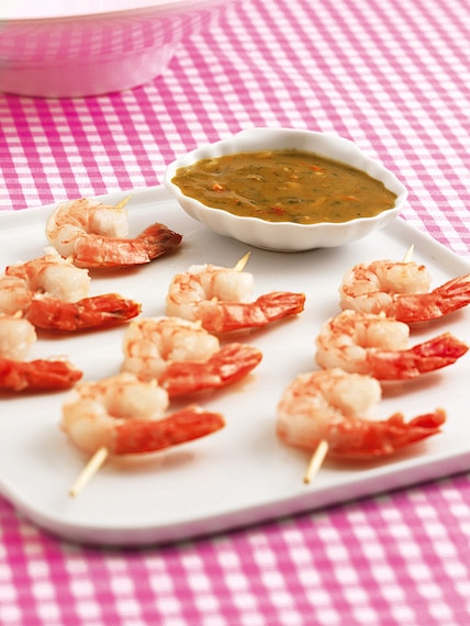 Kokosowe szaszłyki z krewetek