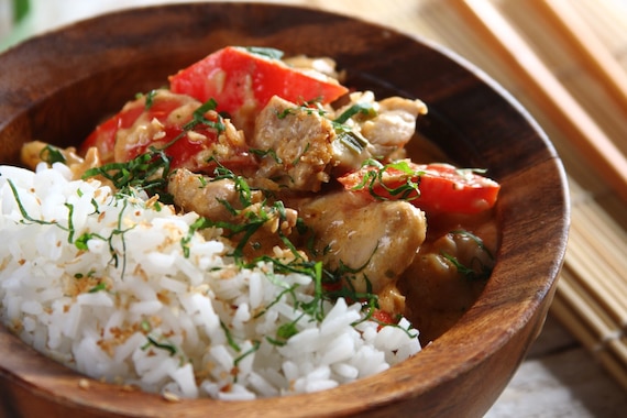 Kurczak w kokosie po indyjsku 