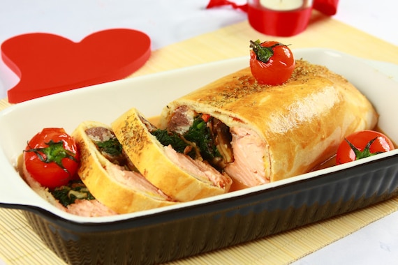 Rolada ze szpinakiem i łososiem