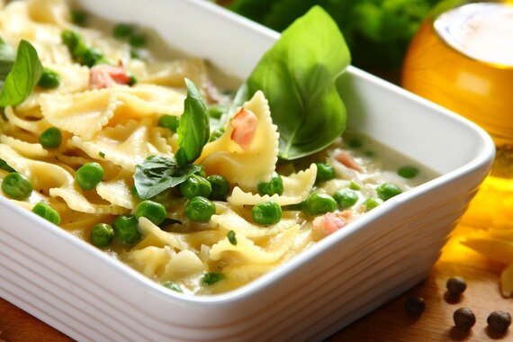Makaron z groszkiem