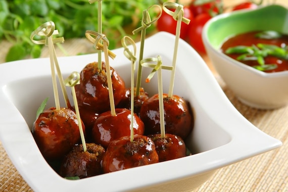 Mięsne kulki z dipem BBQ