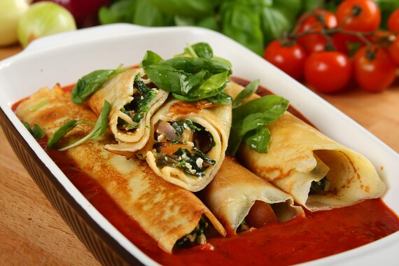 Naleśniki ze szpinakiem i serem feta