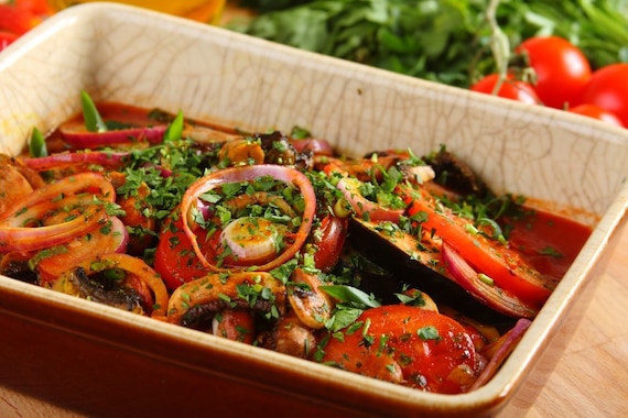 Orientalne zapiekane bakłażany