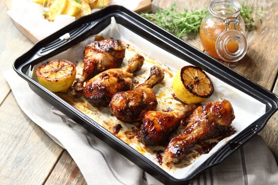 Pałki kurczaka z cytryną i miodem