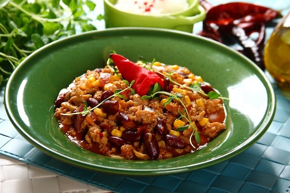 Pieczarkowe chili con carne 