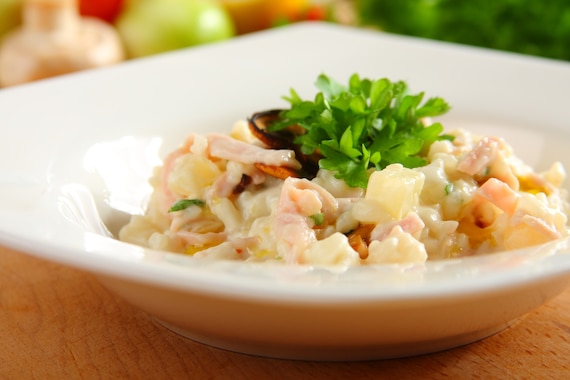 Pieczarkowo – ananasowe risotto