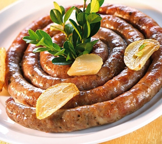 Pieczona biała kiełbasa