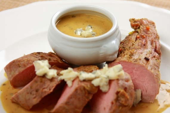 Pieczone polędwiczki z gorgonzolą