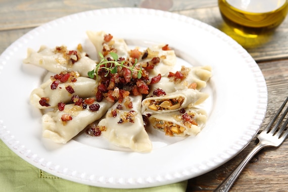 Pierogi z grzybami – kurkami 