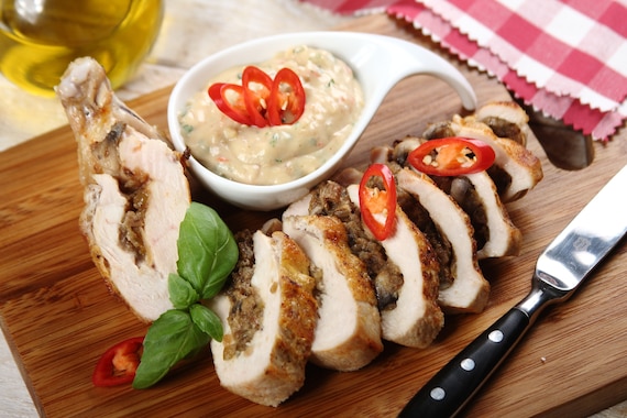 Pierś z kurczaka faszerowana grzybami 