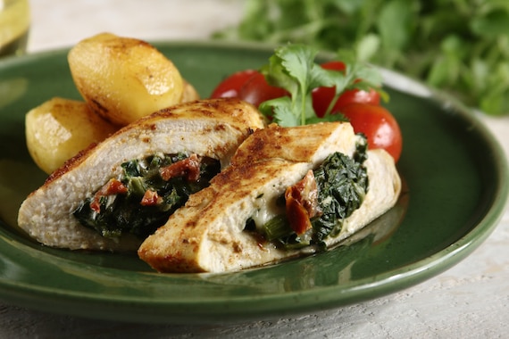 Pierś faszerowana szpinakiem