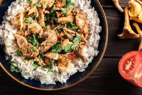 Pierś z kurczaka z kurkami