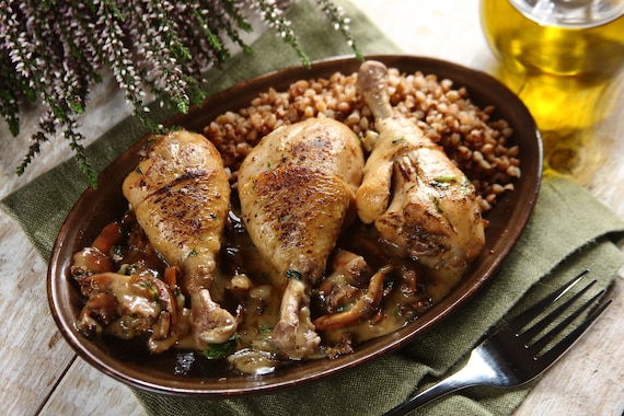 Podhalańskie udka z kurczaka z leśnymi grzybami 