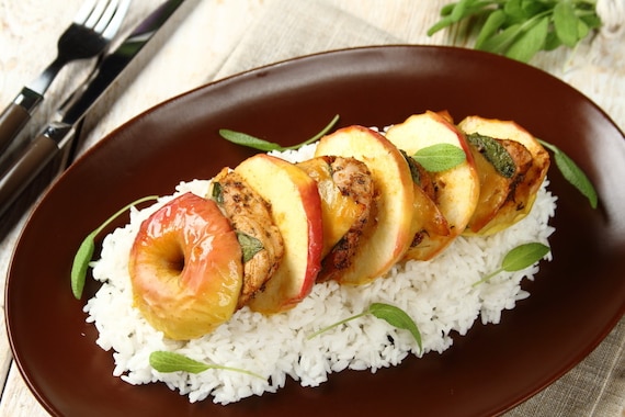 Polędwica nadziewana jabłkami na styl hasselback