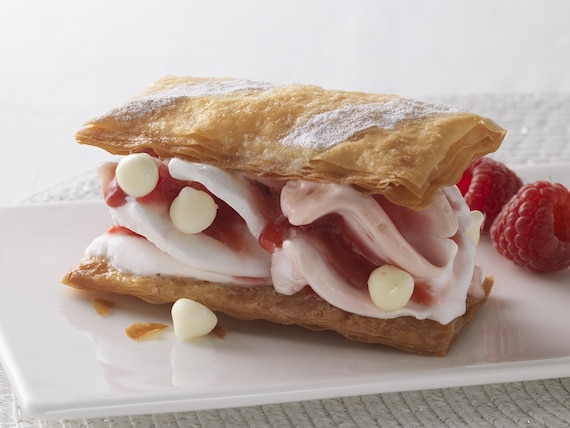 Przekładańce malinowe z ciasta filo