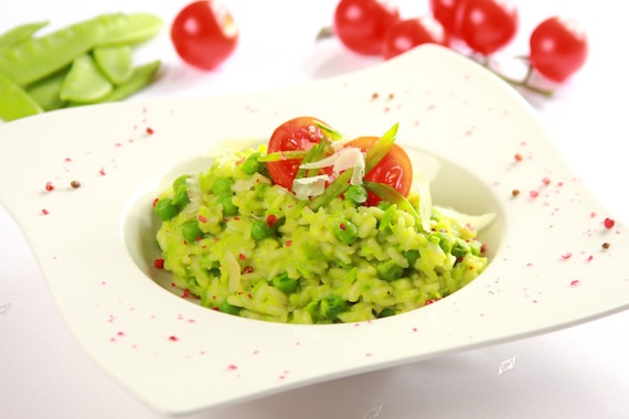 Risotto z groszkiem i serem