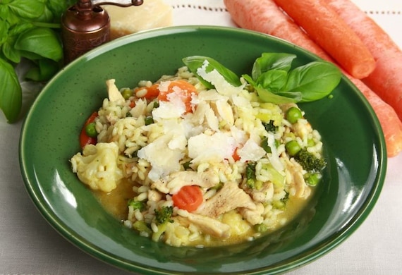 Risotto z kurczakiem i warzywami