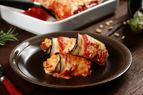 Roladki z bakłażana