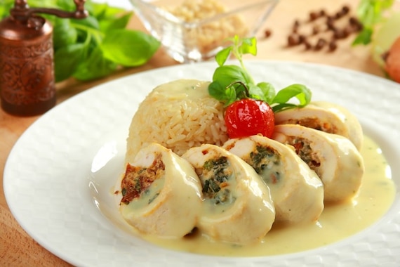 Roladki z kurczaka ze szpinakiem