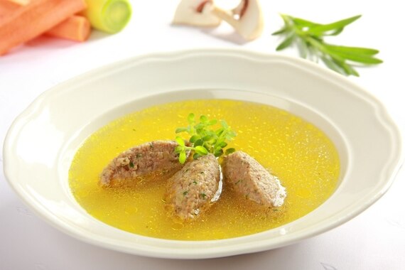 Rosół z watróbką i boczkiem