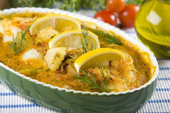 Ryba po grecku z ananasem