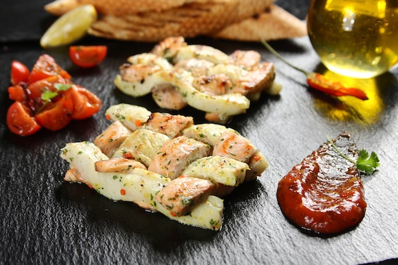 Rybi warkocz  z pomidorową salsą