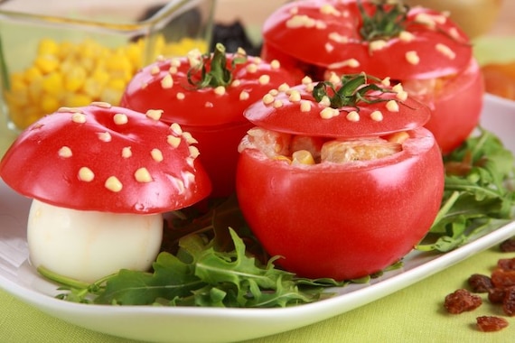 Pomidory faszerowane kurczakiem