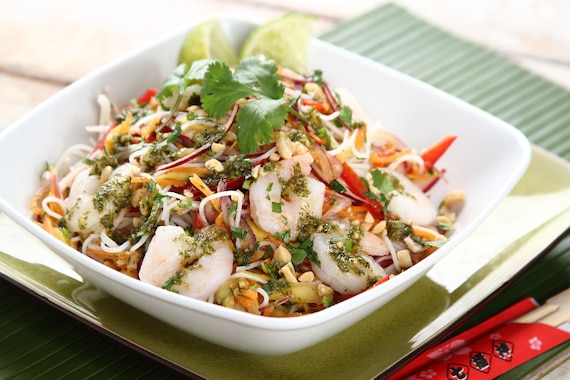 Sałatka z krewetkami i mango - VIDEO