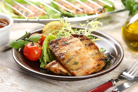 Sandacz glazurowany sosem imbirowym