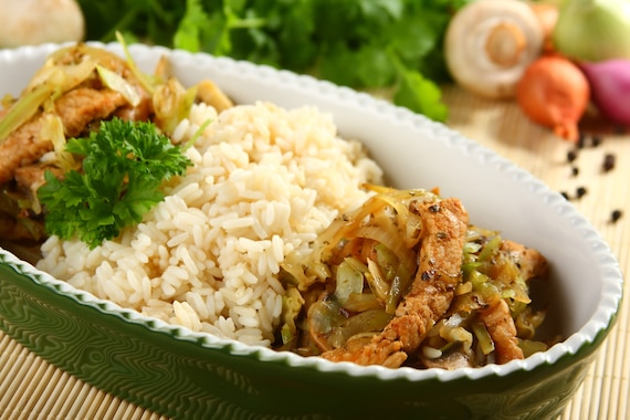 Schab z kapustą i grzybami