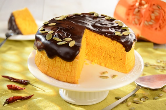 Sernik z dynią i kurkumą