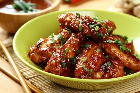 Słodko kwaśne skrzydełka po koreańsku