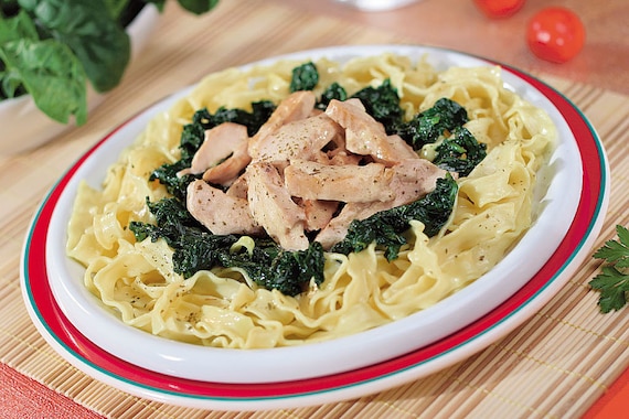 Kurczak ze szpinakiem w sosie śmietanowym