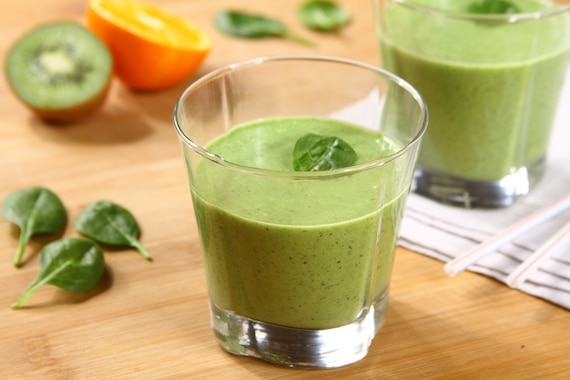 Koktajl owocowy ze szpinakiem