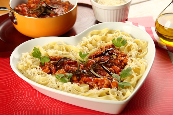 Spaghetti z bakłażanem