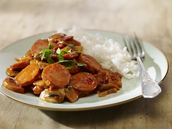 A la Stroganoff z kiełbasy